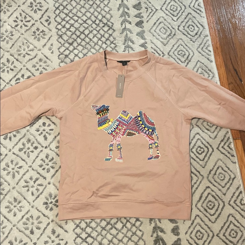 NWT JCrew embellished Crew neck sweatshirt